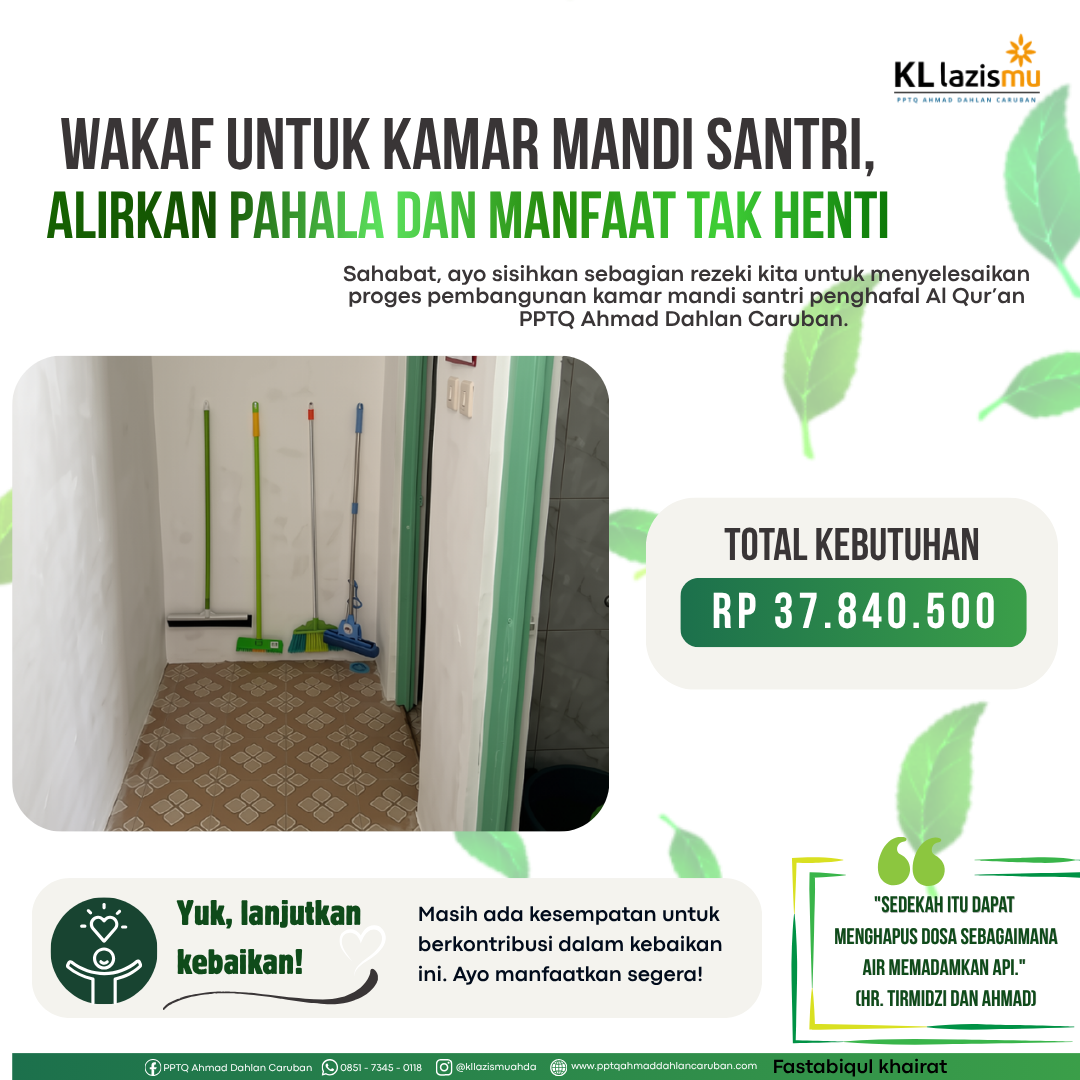 Wakaf Untuk Kamar Mandi Santri